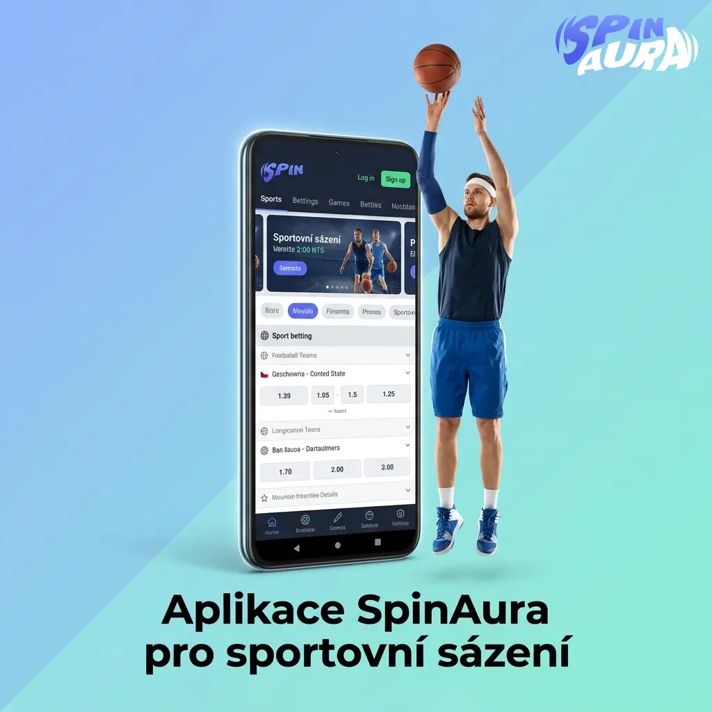 Mobilní aplikace SpinAura pro sportovní sázení na Android a PWA verze pro iOS zařízení