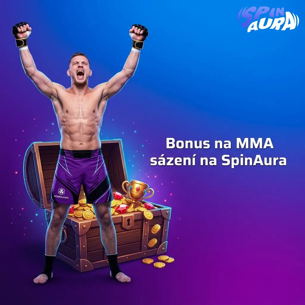 Uvítací bonus SpinAura 100 % až 5 000 Kč na MMA sázení - UFC, Bellator, PFL s podmínkou obratu 5x do 30 dnů