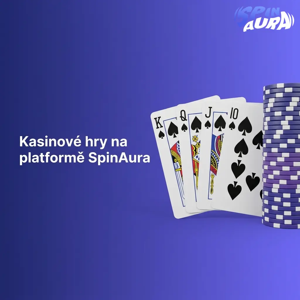Kasinové hry na platformě SpinAura: automaty, ruleta, blackjack, poker, baccarat a živé kasino s krupiéry