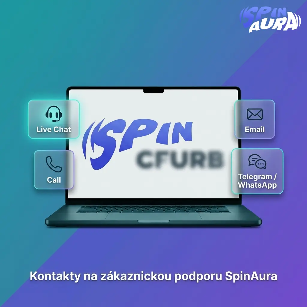Kontakty na zákaznickou podporu SpinAura – live chat, e-mail, telefon a WhatsApp pro řešení problémů s vkladem