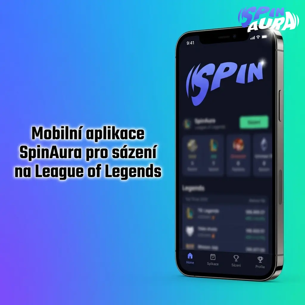 Mobilní aplikace SpinAura pro sázení na League of Legends na iOS a Android s live kurzy a rychlým vkladem
