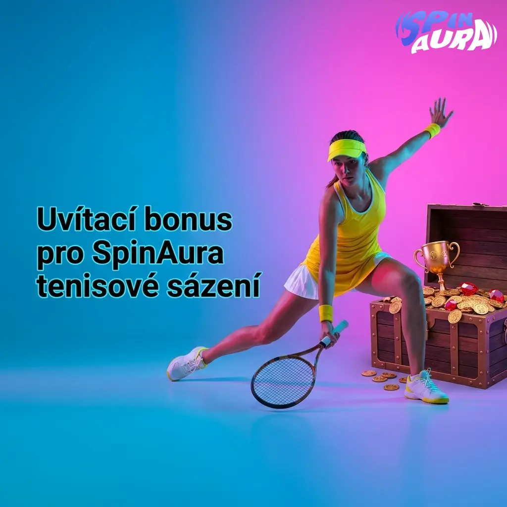 Uvítací bonus 100 % až 3 000 Kč pro SpinAura na tenisové sázení, včetně ATP Masters a grandslamů